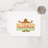 Gezegend en taco-obsessief leuk cadeau voor Cinco  Notitiekaartje (Voorkant / Achterkant in situ)