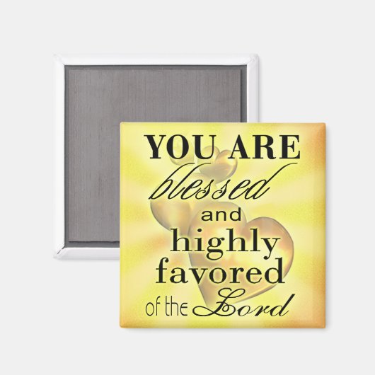 Gezegend en zeer favoriete magneet (Voorkant / Achterkant)