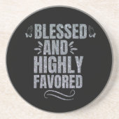 Gezegend en zeer gunstig Onderzetter voor Sandstee (Voorkant)