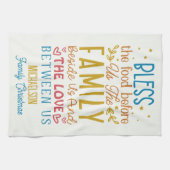 Gezegend Familie Kerstgebed Theedoek (Horizontaal)