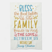 Gezegend Familie Kerstgebed Theedoek (Verticaal)