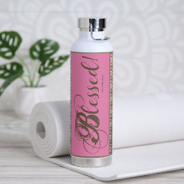 Gezegend! Fancy Waterfles (Roze)