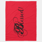 Gezegend! Fleece deken (Rood) (Voorkant)