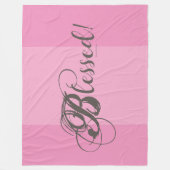 Gezegend! Fleece deken (Roze) (Voorkant)