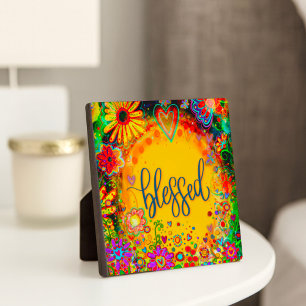Gezegend  florale grillige inspiratie ezel fotoplaat