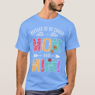 Gezegend Genoemd Moeder en Mimi Grappige Oma Mot T-shirt