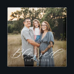 Gezegend Gepersonaliseerde Fotomagneet Magneet<br><div class="desc">Fotogeschenken maken de beste cadeautjes! Eenvoudig aangepast met jouw tekst en/of foto('s) voor een aangepast uiterlijk. Ontworpen door: Berry Berry Sweet. Uitzicht meer design op www.berryberrysweet.com</div>