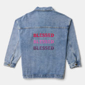 Gezegend, gezegend, gezegend denim jacket (Achterkant)