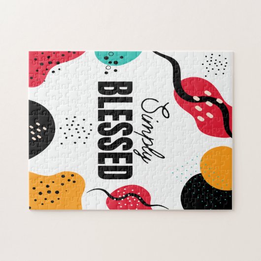 Gezegend Gezegende Abstracte Vormen Jigsaw Puzzel (Horizontaal)