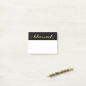 Gezegend, gouden olievlek Inspirerend Grateful Post-it® Notes (Op bureau)