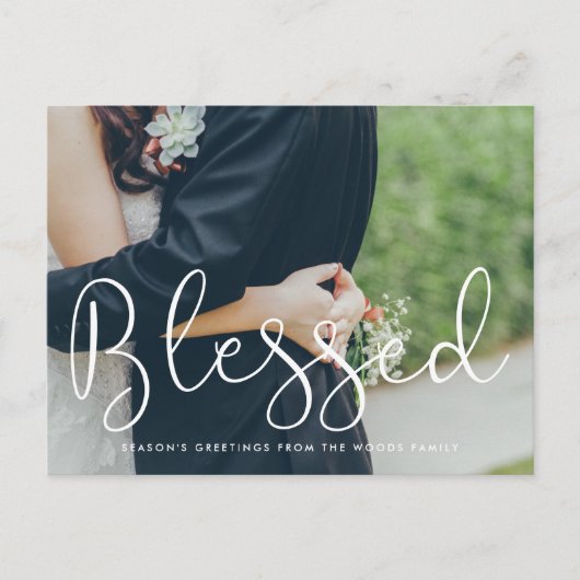 Gezegend grillig script fotovakantie briefkaart (Voorkant)