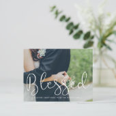 Gezegend grillig script fotovakantie briefkaart (Staand voorkant)