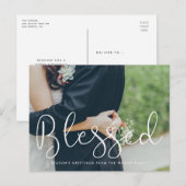 Gezegend grillig script fotovakantie briefkaart (Voorkant / Achterkant)