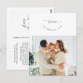 Gezegend, Groet, Familiefoto, Glimlachend Script Briefkaart (Voorkant / Achterkant)