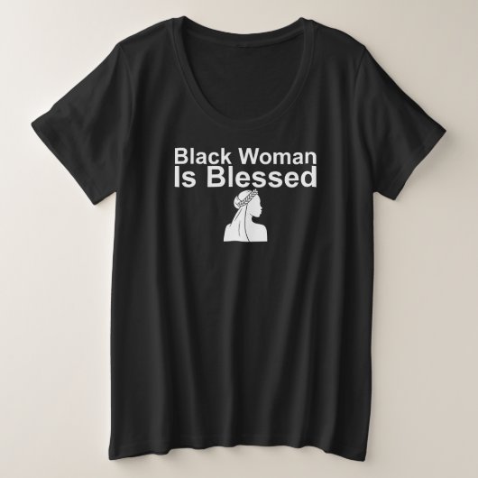 Gezegend Grote Maat T-shirt (Design voorkant)