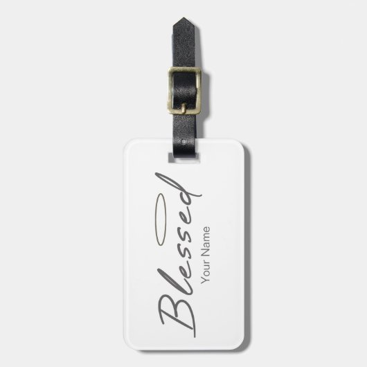 Gezegend Halo religieus ontwerp voor Christelijk g Bagagelabel (Voorkant verticaal)