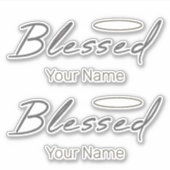 Gezegend Halo religieus ontwerp voor Christelijk g Sticker (Voorkant)