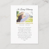 Gezegend Heilig Hart Jezus Gedachtenisgebed Kaart Plaatskaartje (Achterkant)