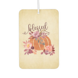 Gezegend - Herfst Pompoen met roze bloemen Luchtverfrisser