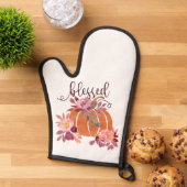 Gezegend - Herfst Pompoen met roze bloemen Ovenwant (Top down)