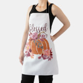 Gezegend - Herfst Pompoen met roze bloemen Schort (Insitu)