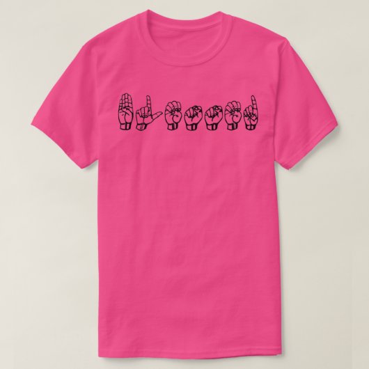 Gezegend in ASL T-shirt (Design voorkant)