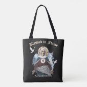 Gezegend in de vlam - Gotisch ontwerp Tote Bag (Achterkant)