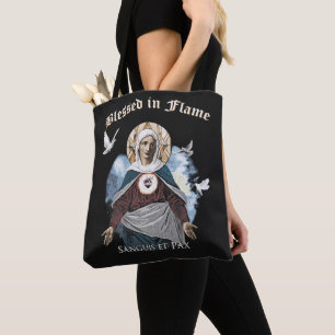 Gezegend in de vlam - Gotisch ontwerp Tote Bag