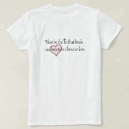 ‘Gezegend is de band die bindt’ Christelijke quote T-shirt