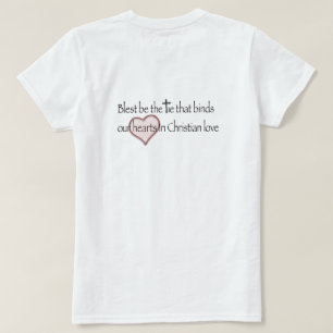 ‘Gezegend is de band die bindt’ Christelijke quote T-shirt