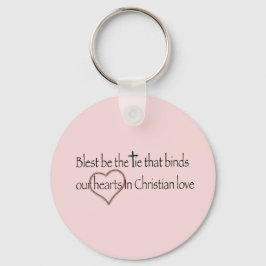 Gezegend is de band die bindt Roze Aangepaste naam Sleutelhanger