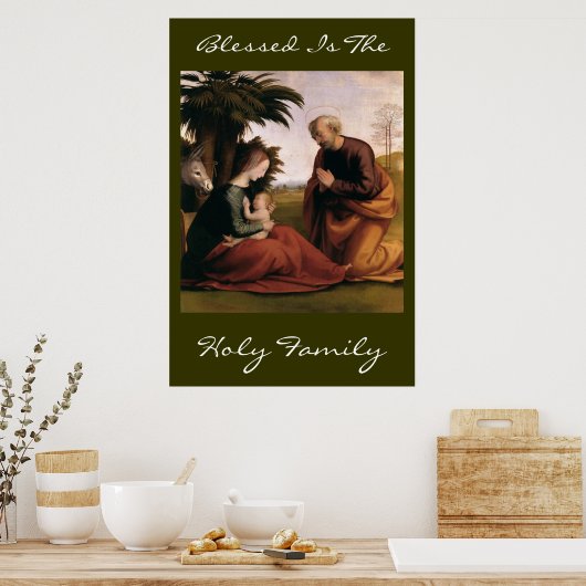 gezegend is de heilige familie poster (Keuken)