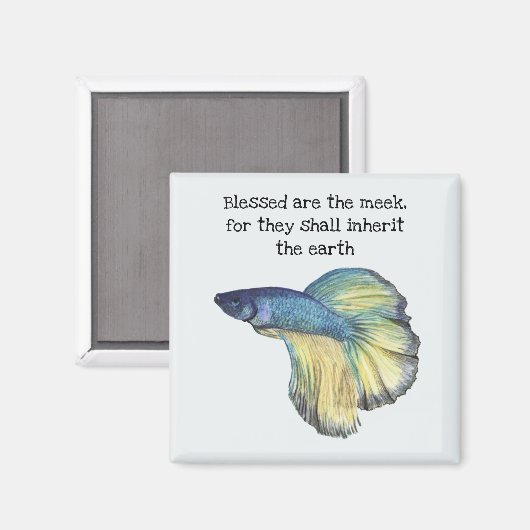 Gezegend is de makreelvis Magnet (Voorkant / Achterkant)