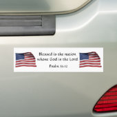 Gezegend is de Nation Bumpersticker (Op auto)