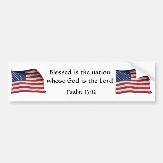 Gezegend is de Nation Bumpersticker (Voorkant)