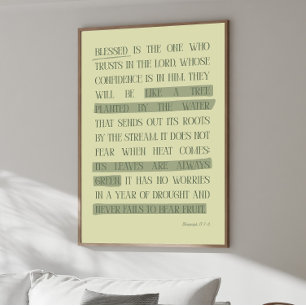 Gezegend is degene die de Heer vertrouwt Poster