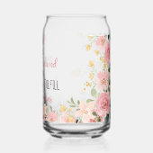 Gezegend is haar roze bijbelvers blikvorm glas (Achterkant)
