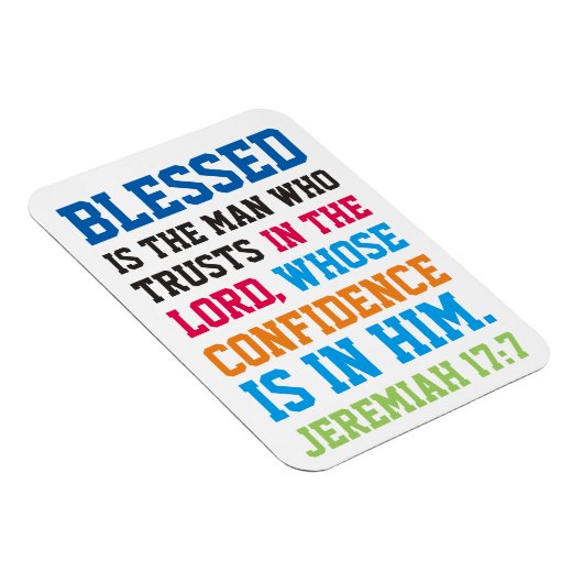 Gezegend is het man bijbelse Jeremiah 17:7 Magneet (Rechterzijde)