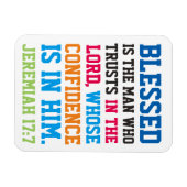 Gezegend is het man bijbelse Jeremiah 17:7 Magneet (Horizontaal)