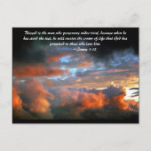 Gezegend is het man dat volhardt onder proces, bec briefkaart (Voorkant)