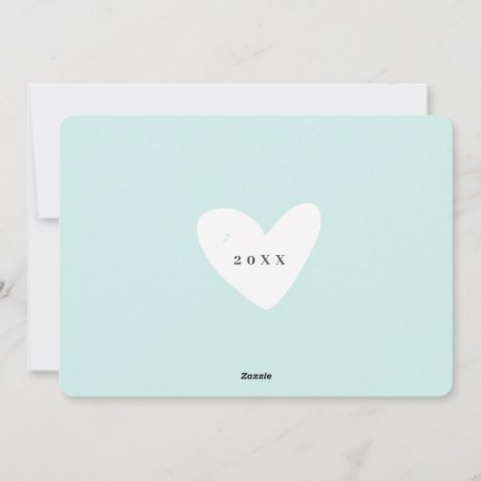 Gezegend Jaar Elk Jaar In Review Blauwe Waterverf  Feestdagenkaart (Achterkant)