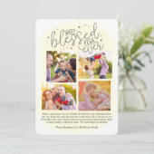 Gezegend Jaar Elk Jaar In Review Geel | Feestdagenkaart (Staand voorkant)