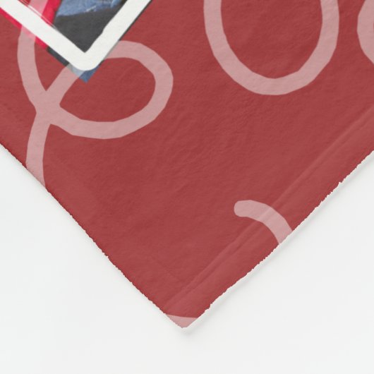 Gezegend jaar in Afbeeldingen 12 Foto Collage Red Fleece Deken (Hoek)