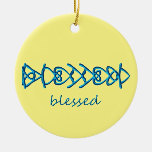 gezegend keramisch ornament (Voorkant)