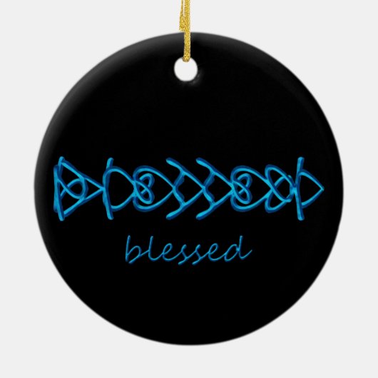 gezegend keramisch ornament (Achterkant)