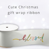 Gezegend kerstcadeau inpaklint satijnen lint
