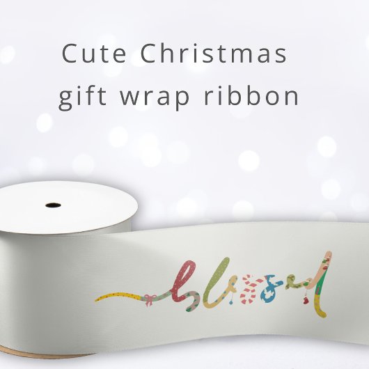 Gezegend kerstcadeau inpaklint satijnen lint