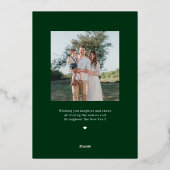 Gezegend Kerstmis ECHTE FOLIE Religieuze Vakantie  Folie Feestdagenkaart (Achterkant)