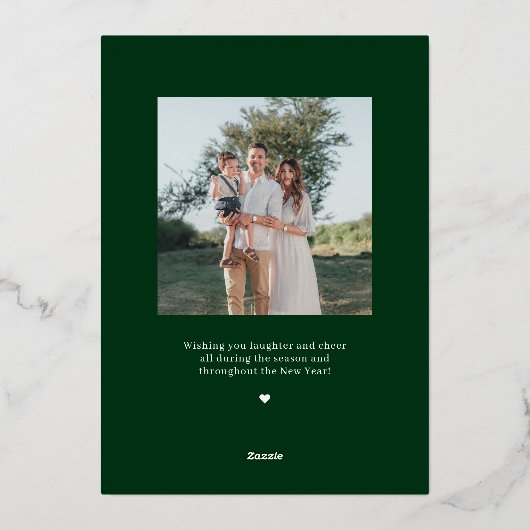 Gezegend Kerstmis ECHTE FOLIE Religieuze Vakantie  Folie Feestdagenkaart (Achterkant)