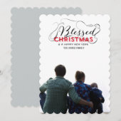 Gezegend Kerstmis Feestdagenkaart (Voorkant / Achterkant)
